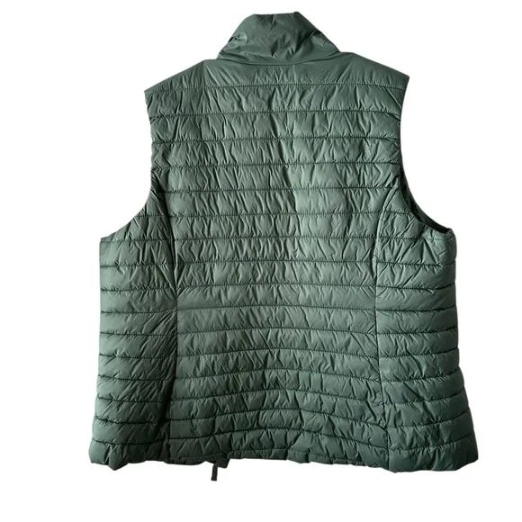 Old Navy Active Water Resistant Sage Quilted Vest Womens XL EUC - Picture 4 of 8